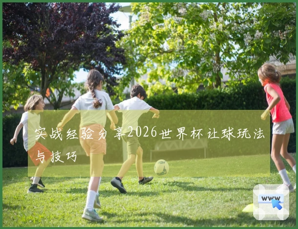 实战经验分享2026世界杯让球玩法与技巧